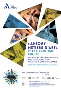 Journées européennes des métiers d'art. Du 1er au 2 avril 2017 à ANTONY. Hauts-de-Seine.  10H00